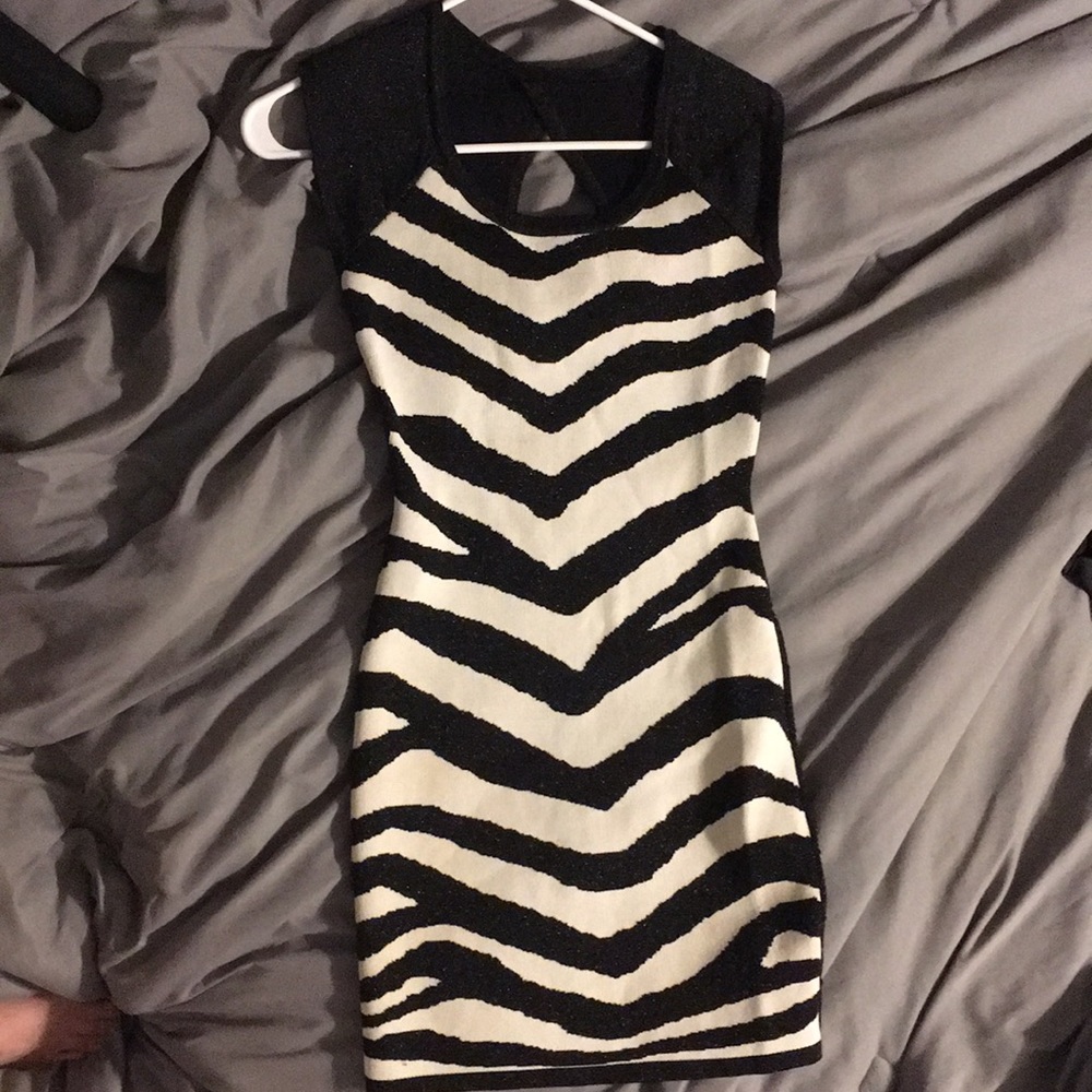 Small zebra print formal dress